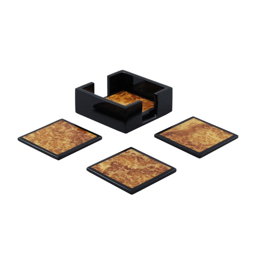 Walnut Burl Lacquered Coasters