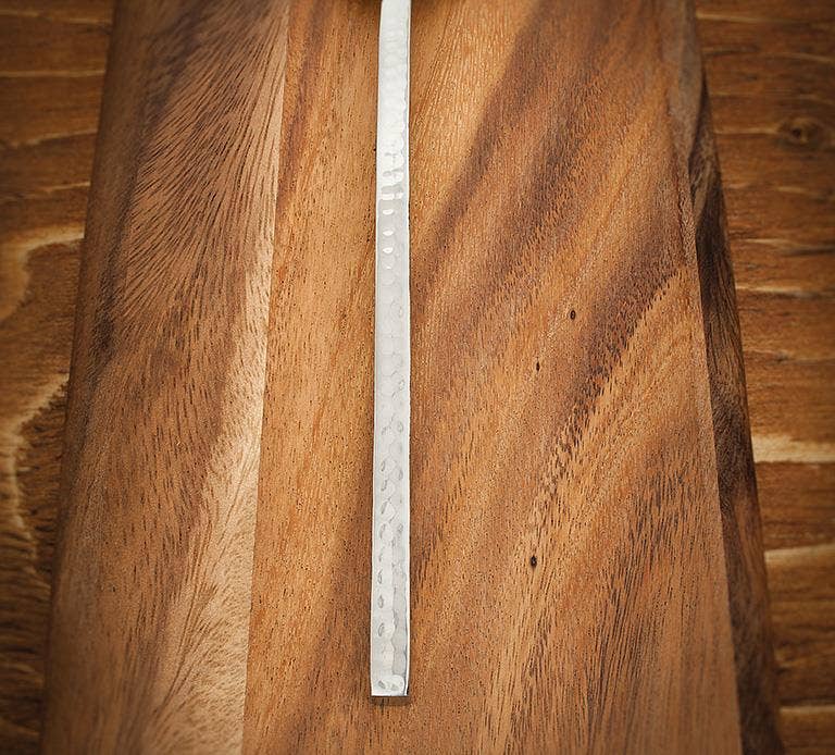Shiny Hammered Cocktail Fork 5"L