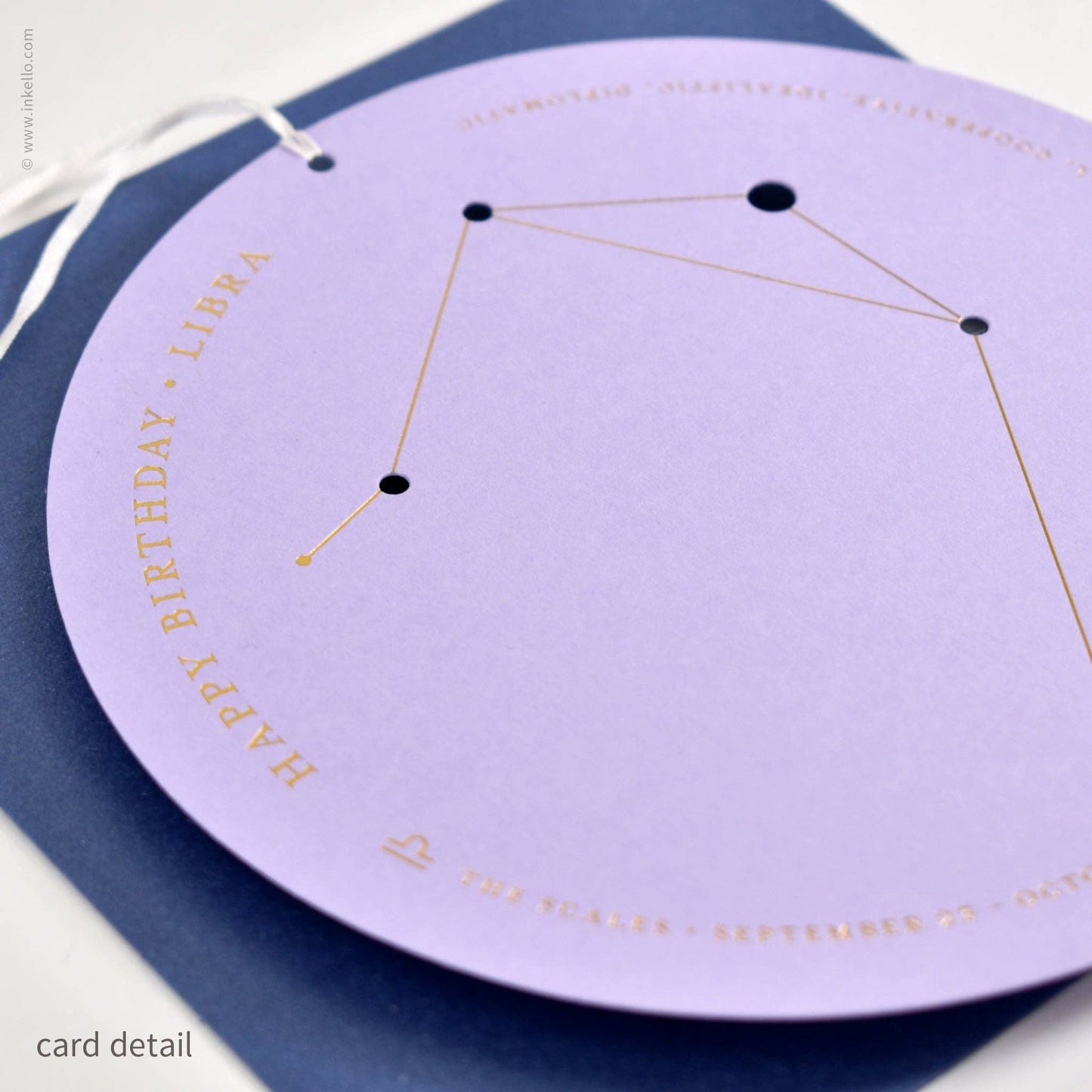 Libra Birthday Zodiac Constellation Card