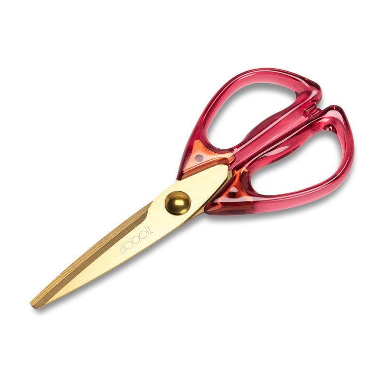 Lucite Handled Scissors Red 8"L