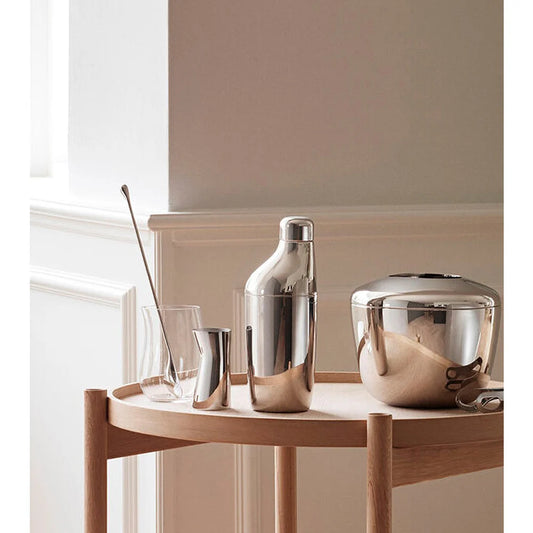 Georg Jensen Sky Shaker, Stirring Spoon and Jigger set