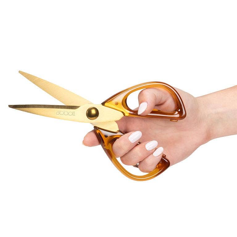 Lucite Handled Scissors Orange 8"L
