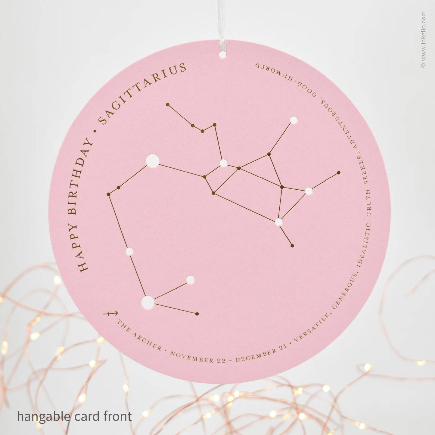 Sagittarius Birthday Zodiac Constellation Card