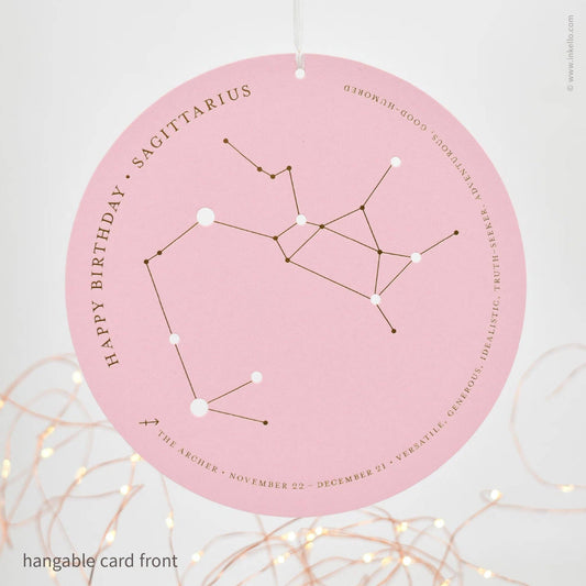 Sagittarius Birthday Zodiac Constellation Card