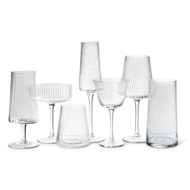 Optic Glass Cocktail Coupe 6"H (8oz)