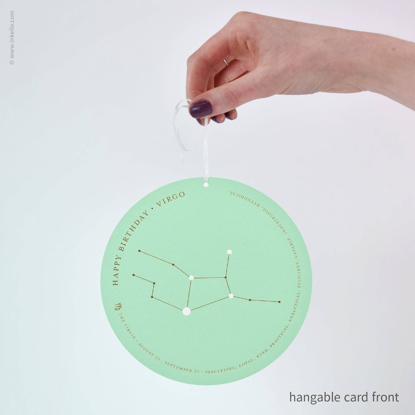 Virgo Birthday Zodiac Constellation Card