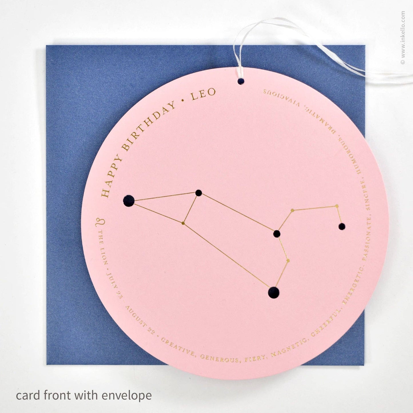 Leo Birthday Zodiac Constellation Card