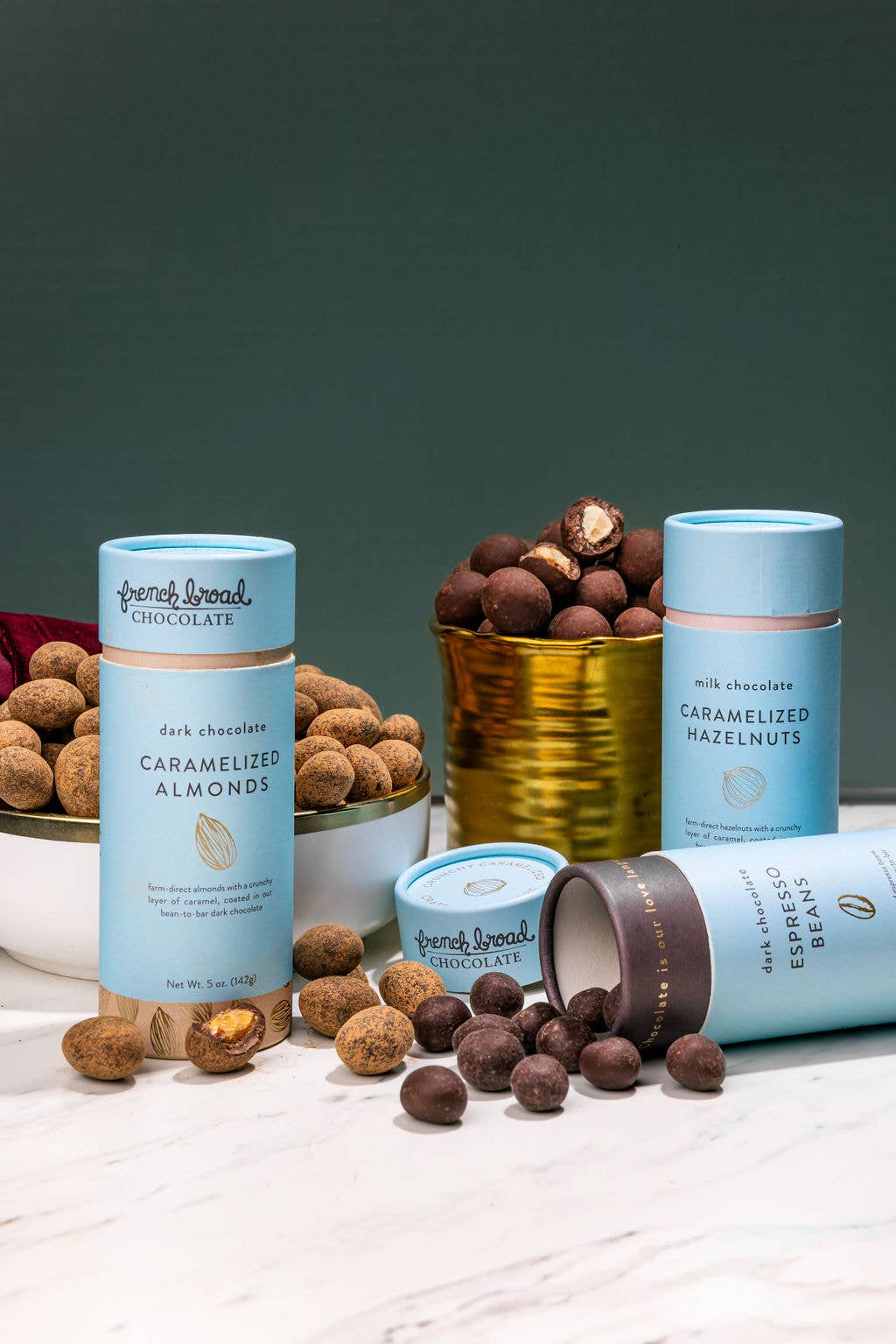 French Broad Milk Chocolate-Covered Caramelized Hazelnuts  5oz