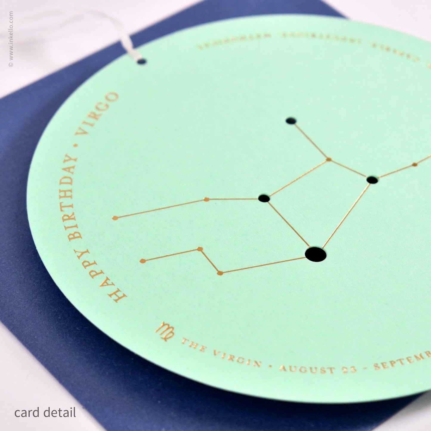 Virgo Birthday Zodiac Constellation Card