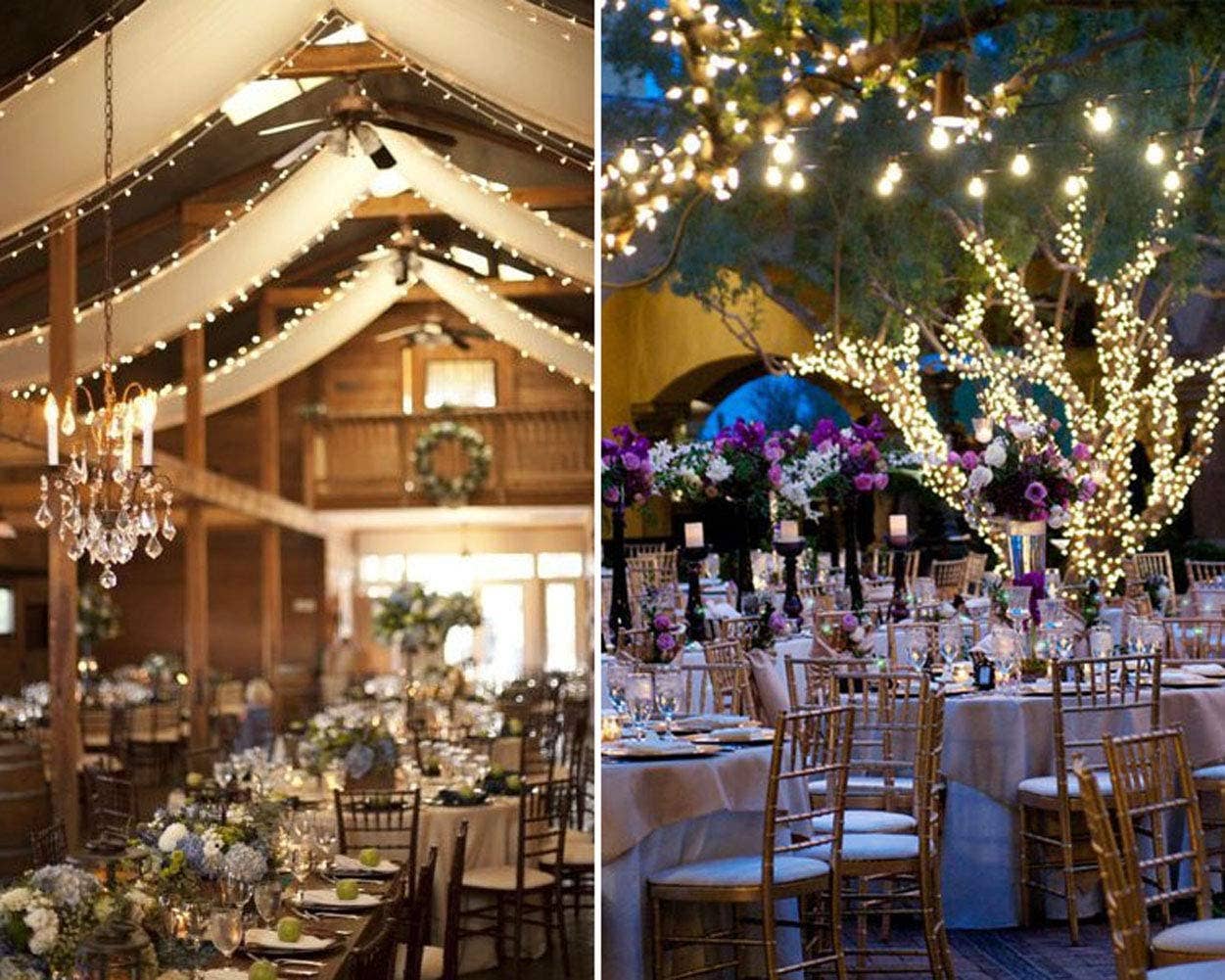 200 LED Clear Cable String Lights Plug In - Warm White