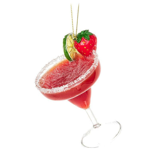 Strawberry Margarita Ornament-4"H