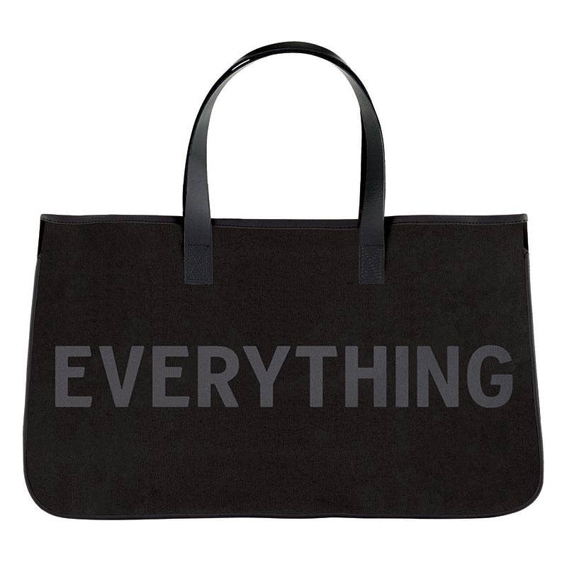 Black Canvas  EVERYTHING Tote
