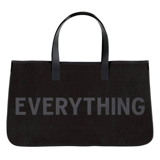 Black Canvas  EVERYTHING Tote