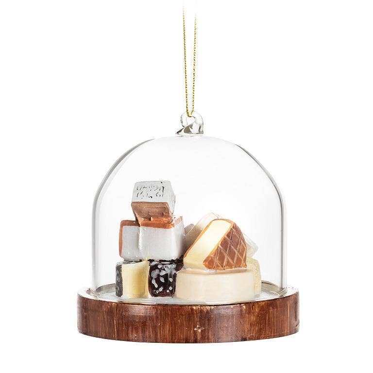 Cheese Board Dome Ornament 4"H