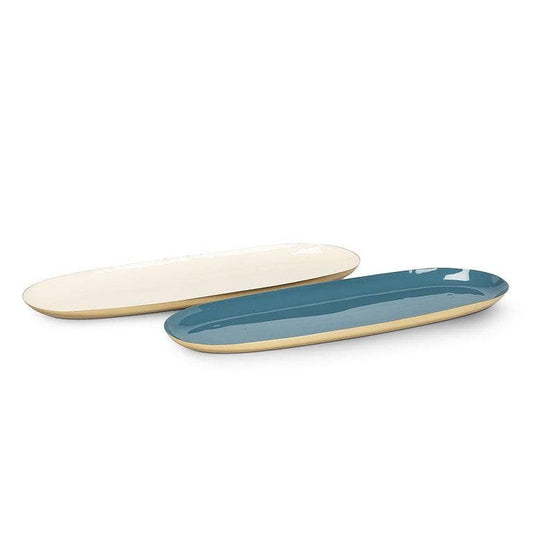 Large Oval Enamel Tray 5"W x 15"L