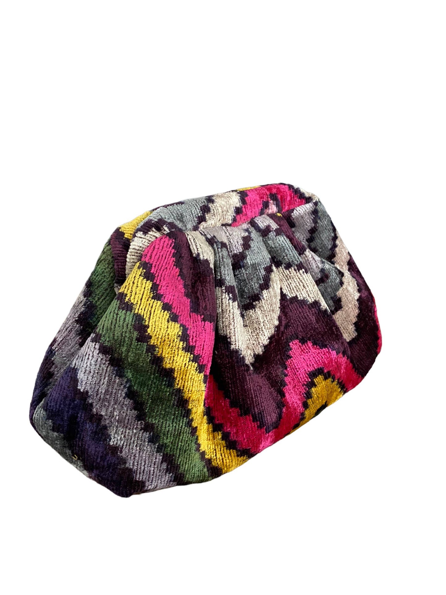 Silk Velvet Ikat Soft Clutch