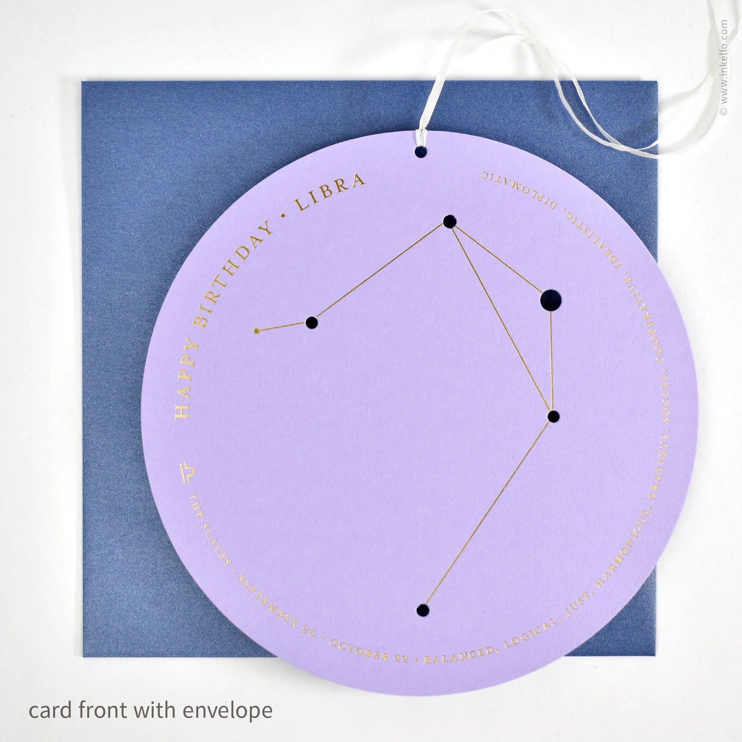 Libra Birthday Zodiac Constellation Card