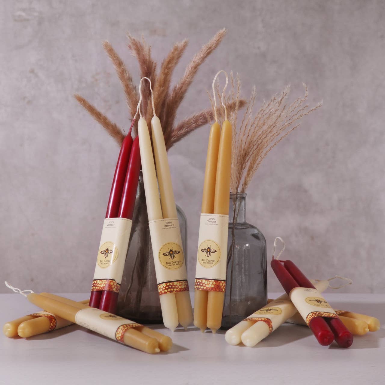 100% Pure Beeswax Tapers Big Dipper