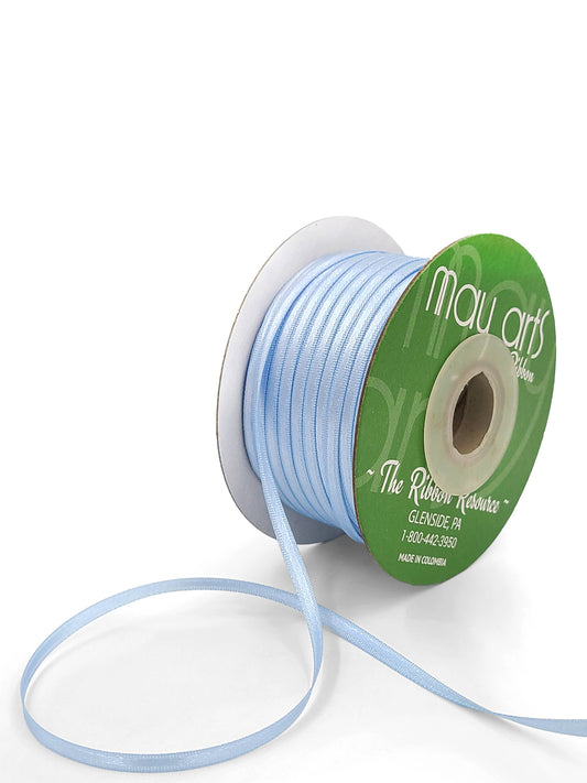 ~1/8"Luster Double Face Satin Ribbon, Light Blue