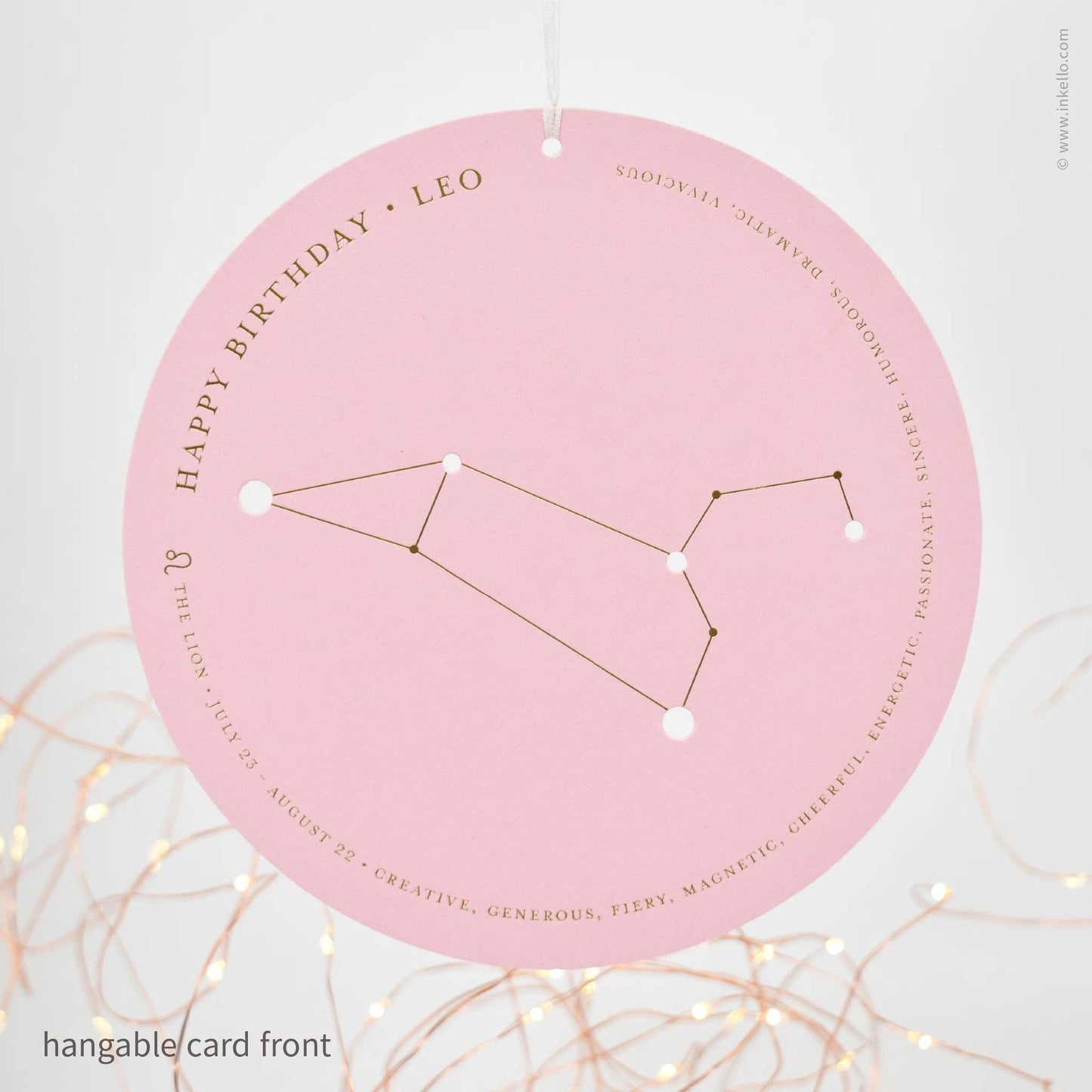 Leo Birthday Zodiac Constellation Card