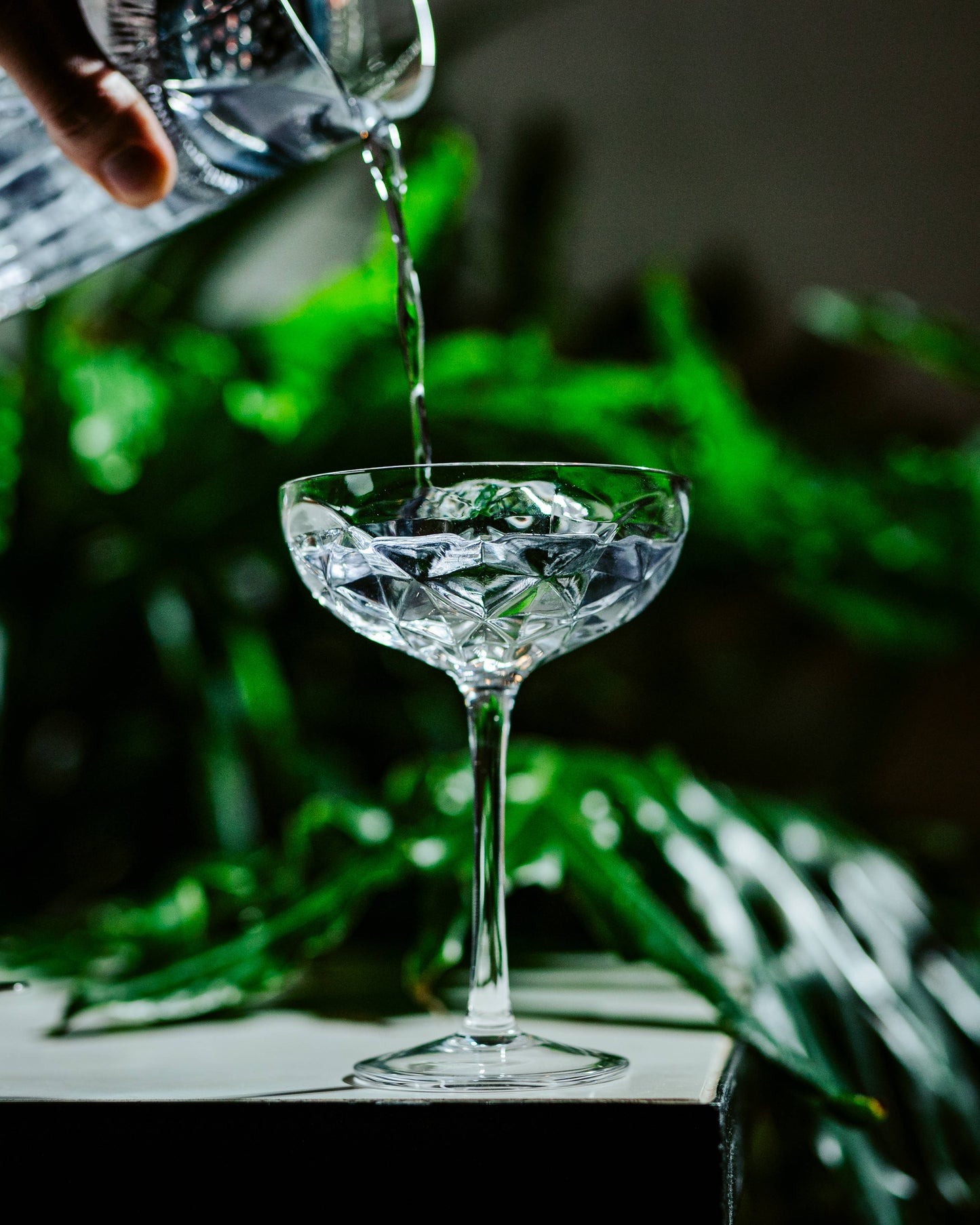 Vintage Style Faceted 8 oz. Coupe