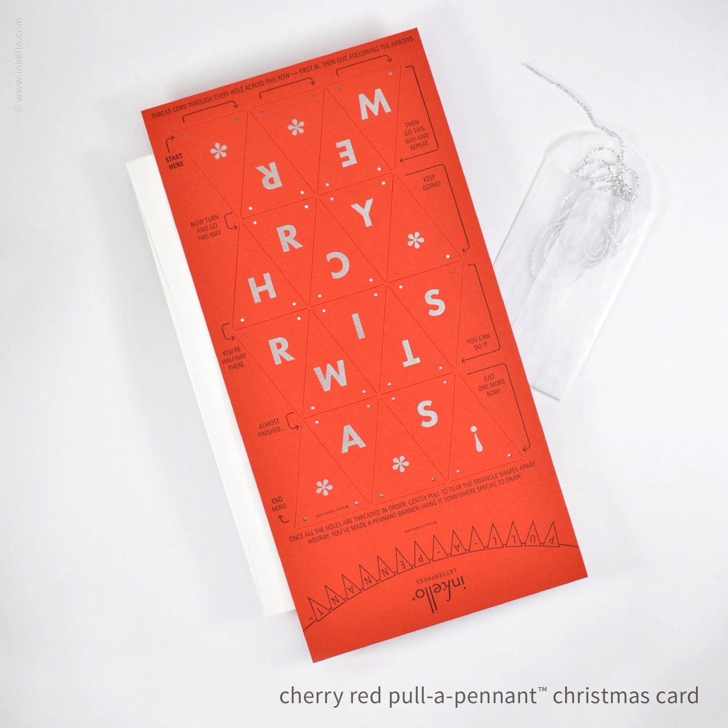 Merry Christmas Pull-A-Pennant™ Greeting Card (#520)