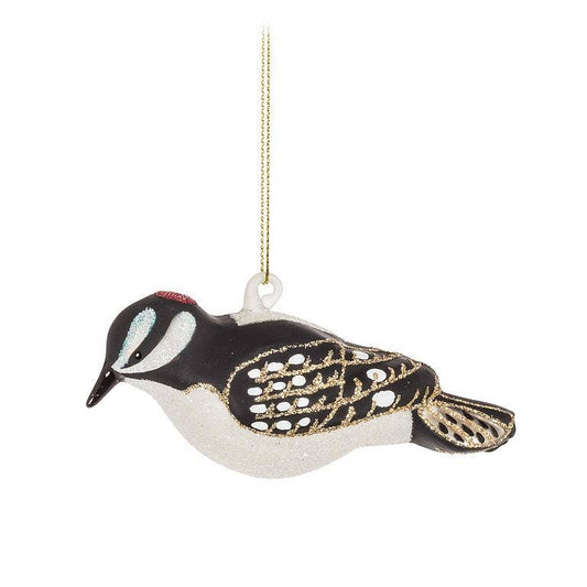 Downy Woodpecker Ornament-4"L