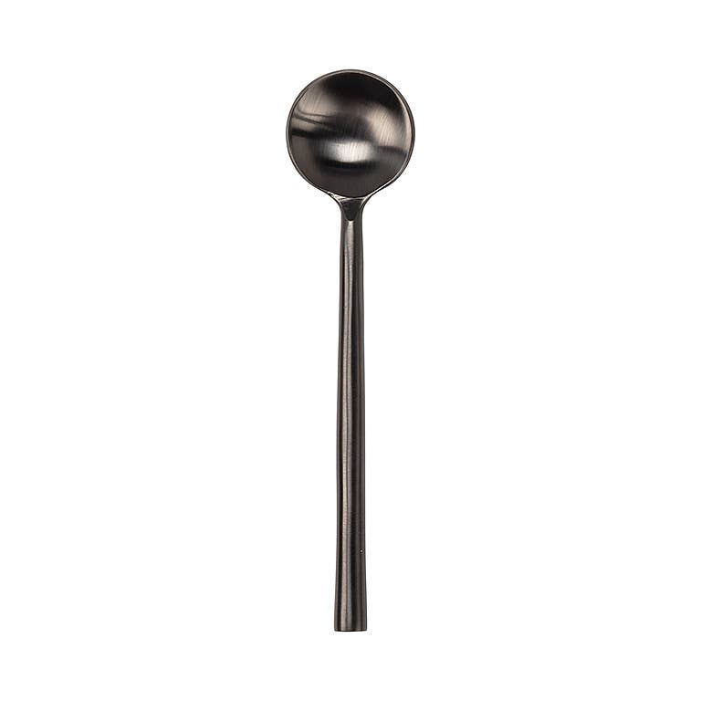 Matte Black Coffee Spoon 5"L