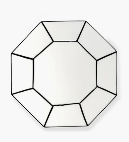 Annebet Black and White Breakfast Plate