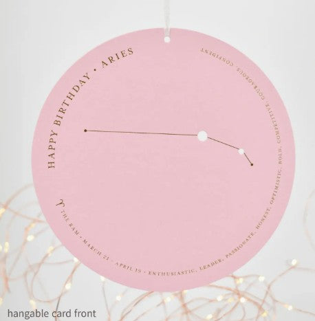 Aries Birthday Zodiac Constellation Card