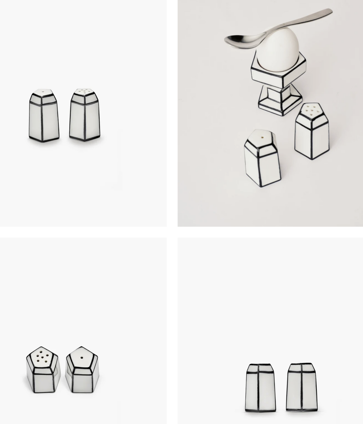 Annebet Black and White Salt and Pepper Shaker Set