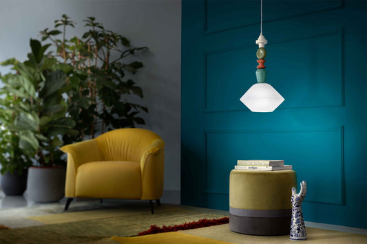 Ferroluce Lariat Pendant with Glass