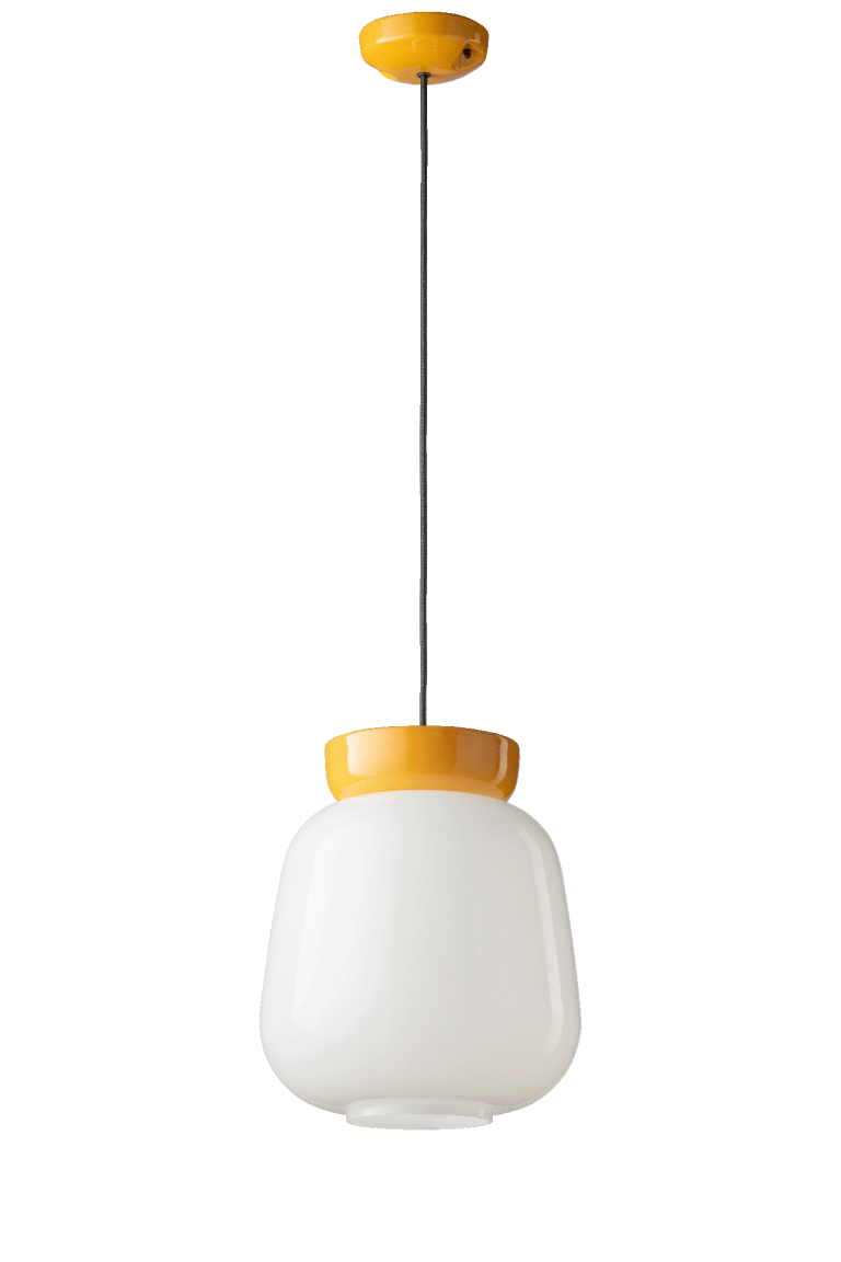 Ferroluce Corcovado Ceramic and Glass Pendant