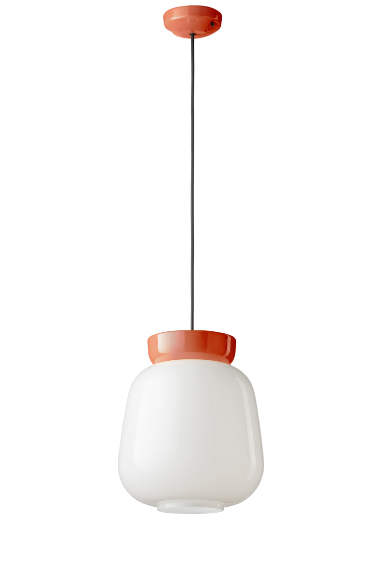 Ferroluce Corcovado Ceramic and Glass Pendant