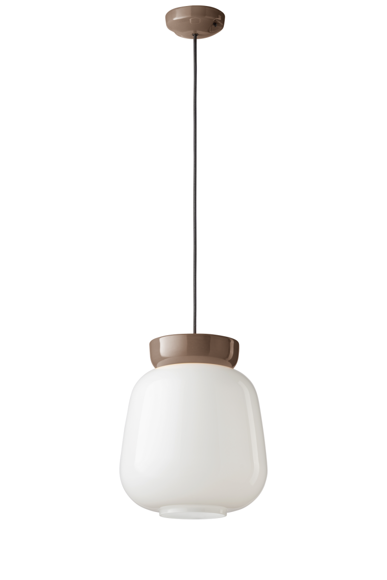 Ferroluce Corcovado Ceramic and Glass Pendant