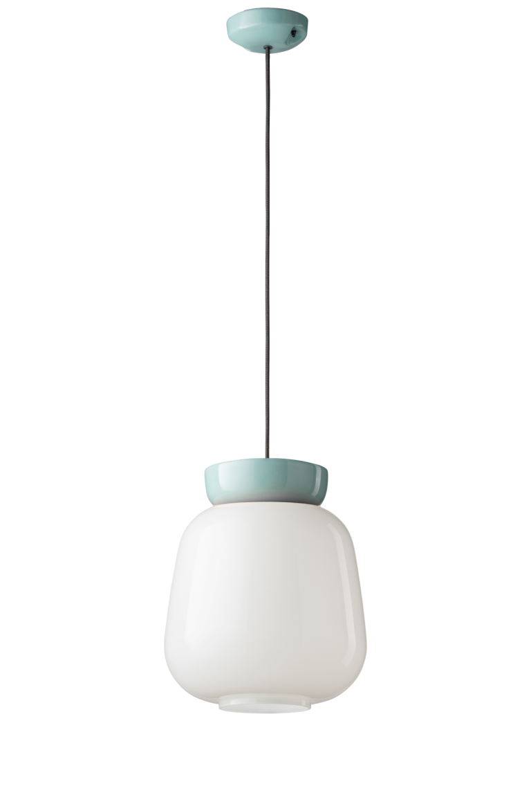 Ferroluce Corcovado Ceramic and Glass Pendant