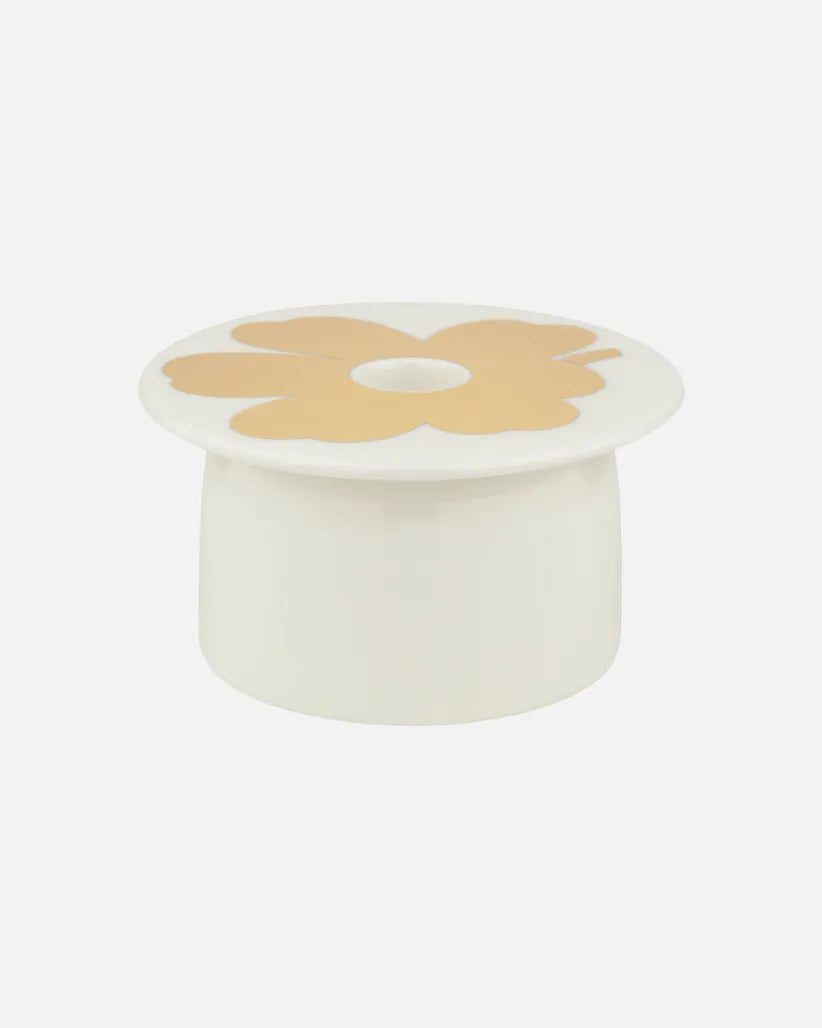 Marimekko Disc Candle Holder with Gold Unikko