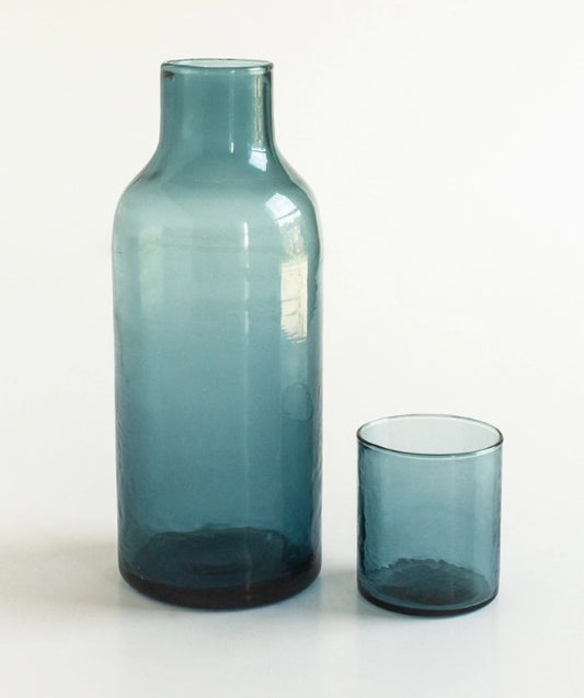 Hammered Glass Carafe Set