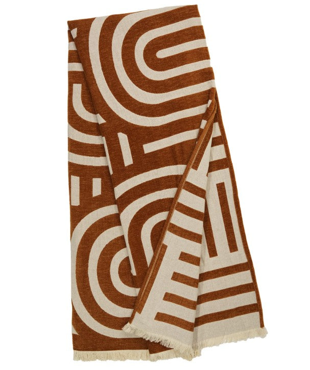 Deco Geometric Chenille Throw