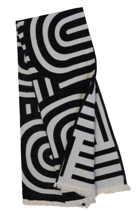 Deco Geometric Chenille Throw