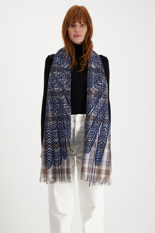 Inoui Editions Scarf Etole 70 3D Hedwige Navy