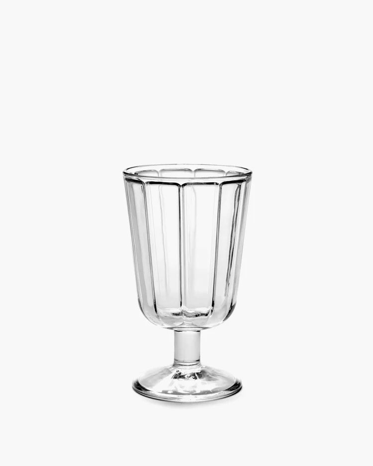 Stemmed Clear Glass Goblet by Sergio Hudson