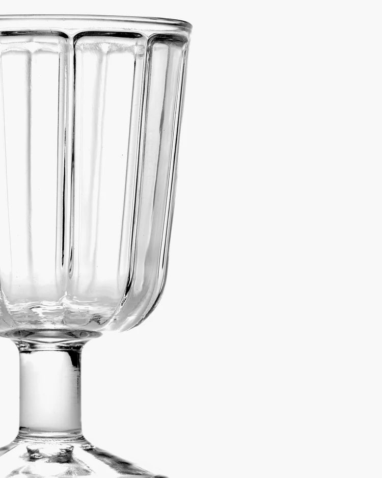 Stemmed Clear Glass Goblet by Sergio Hudson
