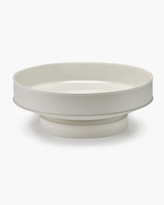 Off White Ceramic Footed Bowl XL by Kelly Wearstler 16"D