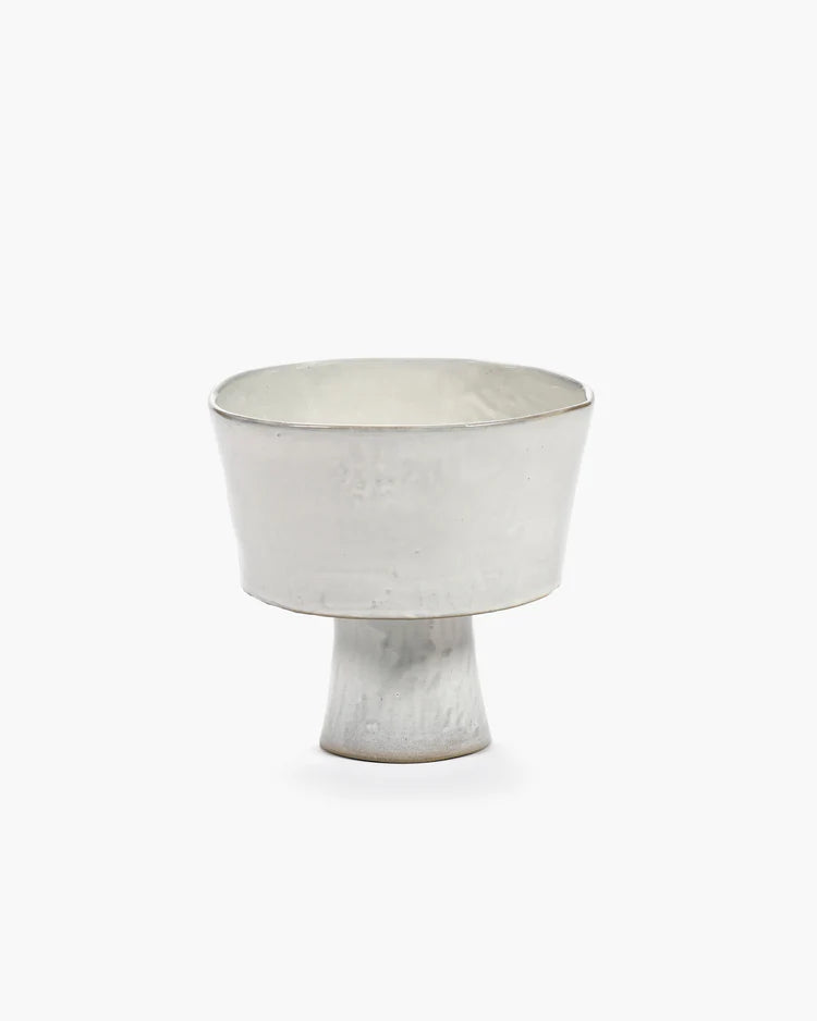 Off White Deep Footed Bowl by Marie Michielssen