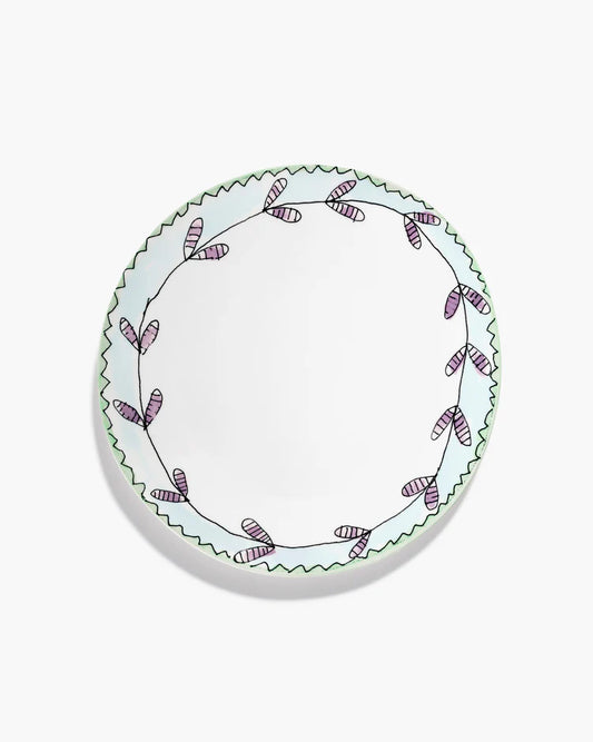 Breakfast Plate in Blossom Milk Pattern from the Midnight Flowers Collection by Marni