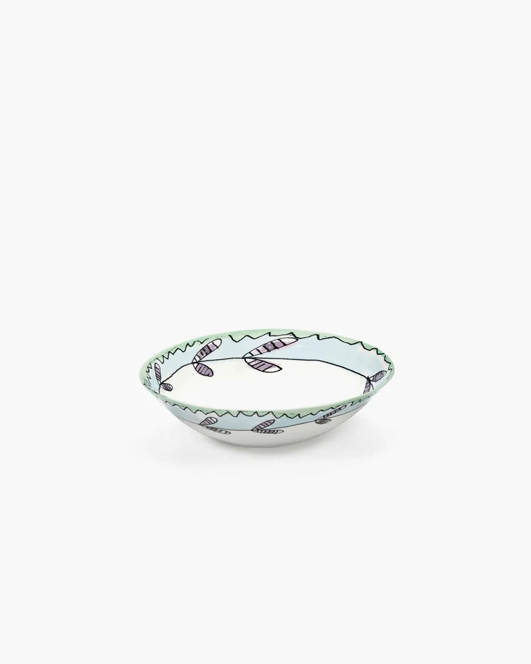 Low Shallow Bowl in Blossom Milk Pattern from the Midnight Flowers Collection by Marni