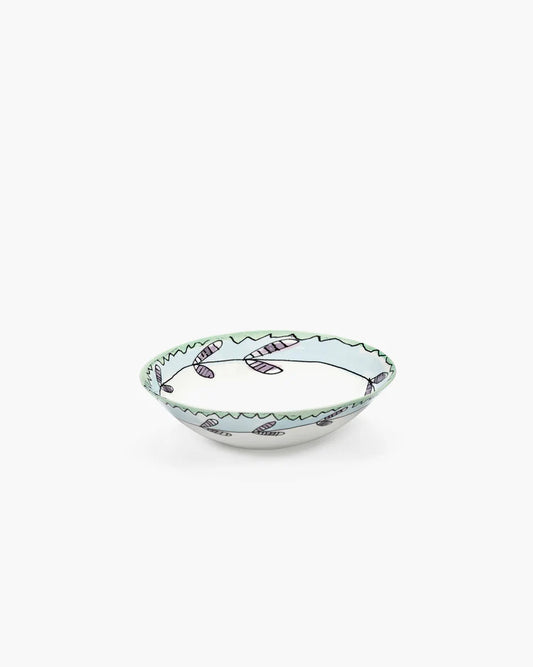 Low Shallow Bowl in Blossom Milk Pattern from the Midnight Flowers Collection by Marni