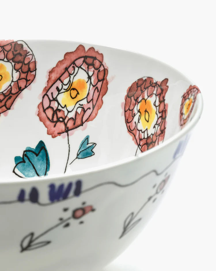 Small Bowl in Anemone Milk Pattern from the Midnight Flowers Collection by Marni
