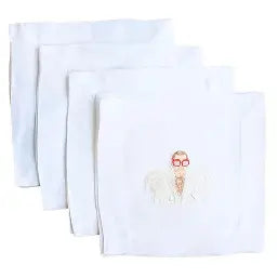 Embroidered Icon Cocktail napkins Set of 4